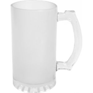 Caneca de Vidro Jateada e Resinada Para Sublimação