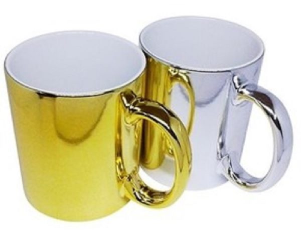 Caneca Cerâmica Metalizada - Diversas Cores