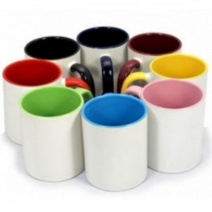 Caneca Com Alça e Interior Colorida 325ml