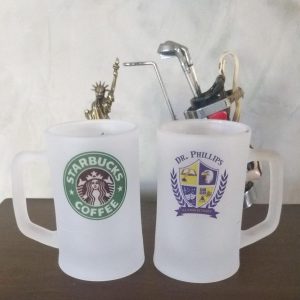 Caneca de Vidro Jateada de Chopp 360ml