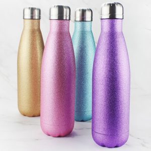 Garrafas Térmicas Inox Glitter 600ml