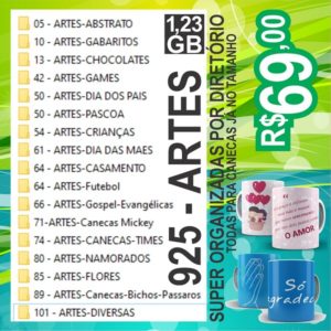 Mega Pacote de Artes Para Canecas de Sublimação